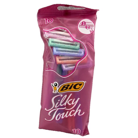 BIC Women Disposable Razors 2 Blade Silky Touch Women Razor Hair Remove 10 Count - Picture 1 of 3